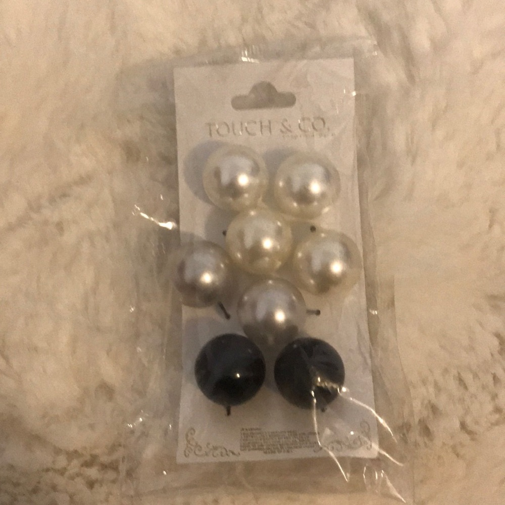 Touch and Co Pack of Pearl Earrings